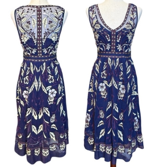 Anthropologie Moulinette Soeurs Embroidered Alicante Dress 2 - Picture 8 of 14